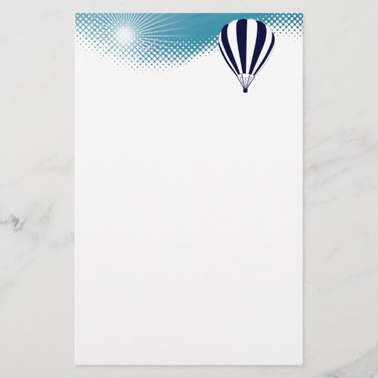 空高い熱気球 便箋 (正面)