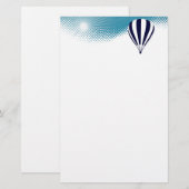 空高い熱気球 便箋 (正面/裏面)