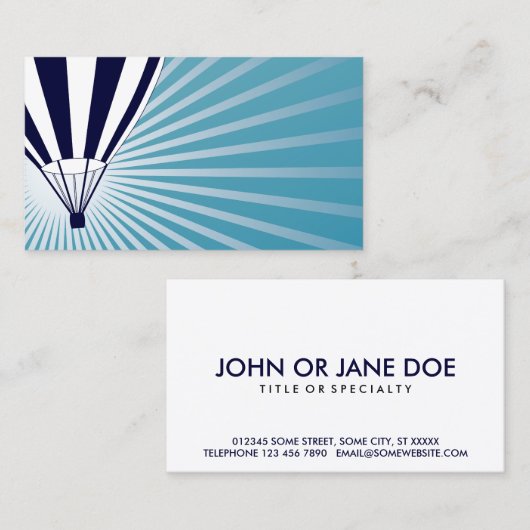 空高い熱気球 名刺 (正面/裏面)