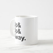 空高く飛べ | フライングモチベーション表現 コーヒーマグカップ (正面左)