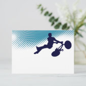 空高バイクもしくは自転車に乗る人 招待状 (スタンド正面)