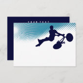 空高バイクもしくは自転車に乗る人 招待状 (正面/裏面)