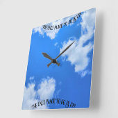 空 スクエア壁時計 (傾斜)