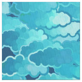 空、ターコイズおよびインディゴを均等にする日本のな雲 ファブリック (クローズアップ)