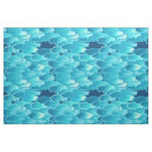 空、ターコイズおよびインディゴを均等にする日本のな雲 ファブリック (ファットクウォーター)