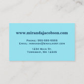 空、ターコイズおよびインディゴを均等にする日本のな雲 名刺 (裏面)