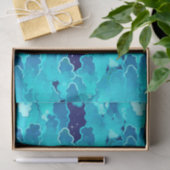 空、ターコイズおよびインディゴを均等にする日本のな雲 薄葉紙 (ギフト)