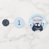 空 |リトルモンスターバースデーパーソナライズされたタパーティー コンフェッティ (正面)