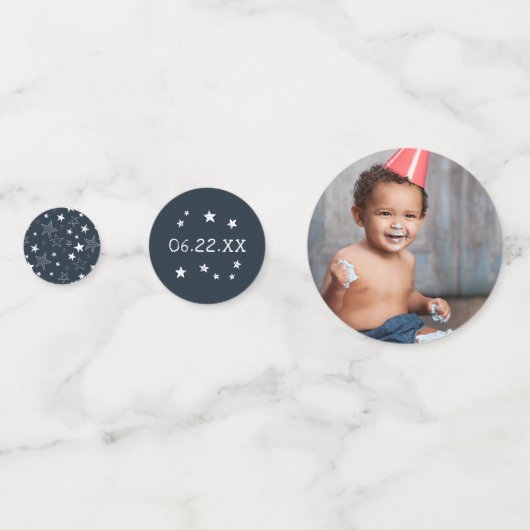 空 |リトルモンスターバースデーパーソナライズされたタパーティー コンフェッティ (裏面)