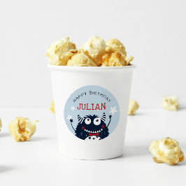 空 |リトルモンスターパーソナライズされた子供の誕生日 ラウンドシール