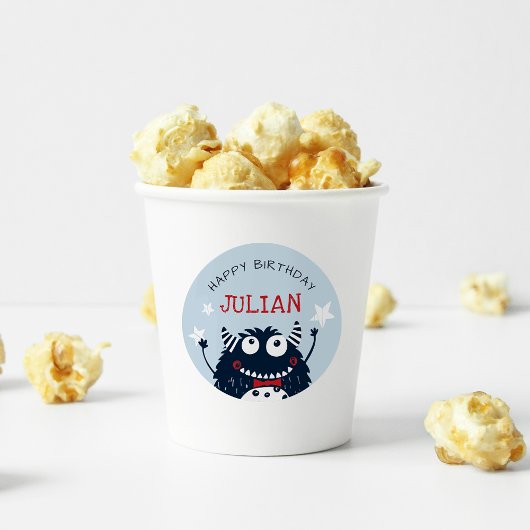 空 |リトルモンスターパーソナライズされた子供の誕生日 ラウンドシール