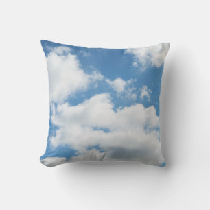 空,天気,自然,白,青,雲,日光 クッション