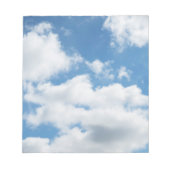 空，天気，自然，白，青，雲，日光 ノートパッド (正面)