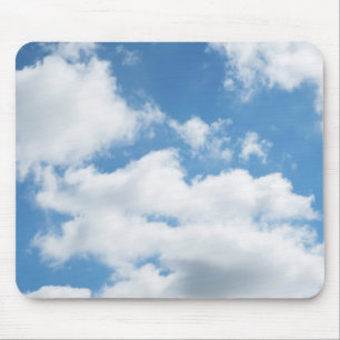 空,天気,自然,白,青,雲,日光 マウスパッド