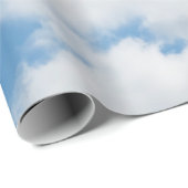 空，天気，自然，白，青，雲，日光 ラッピングペーパー (ロールコーナー)