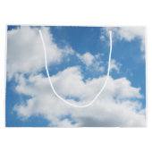 空，天気，自然，白，青，雲，日光 ラージペーパーバッグ (裏面)