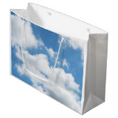 空，天気，自然，白，青，雲，日光 ラージペーパーバッグ (正面アングル)