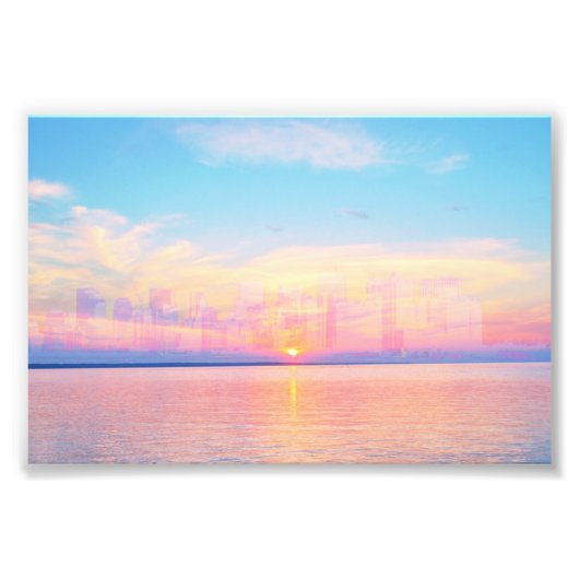 空、海、または近代都市の風景　フォトプリント フォトプリント            (正面)