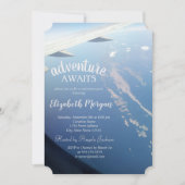 空、海、飛行機退職パーティー 招待状 (正面)