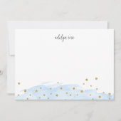 空 |紙吹雪ポップ・アートのパーソナライズされた文房具フラット ノートカード (正面)