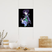 "空"蝶のバラ妖精のポスター ポスター (キッチン)