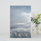 空，飛行機ビュー，美しい雲 便箋 (スタンド正面)