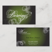 穿孔の名刺のエレガントな華麗さの白熱 名刺 (正面/裏面)