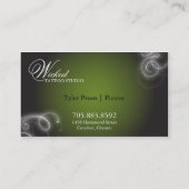 穿孔の名刺のエレガントな華麗さの白熱 名刺 (裏面)