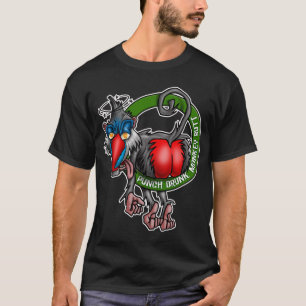 穿孔器によって飲まれる猿のお尻 Tシャツ