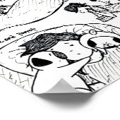 突き出しでぎこちない姿勢 ポスター (角)