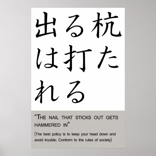 突き出た爪、 ネイルが打ち込まれる ポスター (正面)