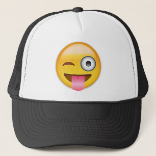 突き出られるを用いる顔はスタカットに奏し、目Emojiをまばたきさせます キャップ
