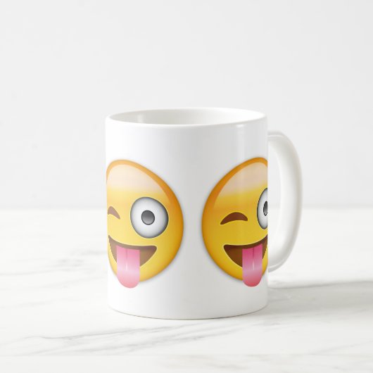 突き出られるを用いる顔はスタカットに奏し、目Emojiをまばたきさせます コーヒーマグカップ (正面右)