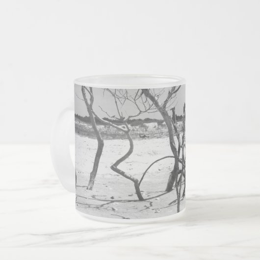 突き出る フロストグラスマグカップ (正面左)