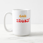 突き棒… ZOUKS!! カラフルなbouzoukis! コーヒーマグカップ (左)