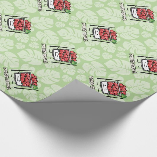 突き鉢ハワイ生魚サラダ箸区 ラッピングペーパー (角)