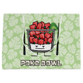 突き鉢ハワイ生魚サラダ箸区 ラージペーパーバッグ (正面)