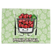 突き鉢ハワイ生魚サラダ箸区 ラージペーパーバッグ (裏面)