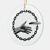突く手 セラミックオーナメント (左)