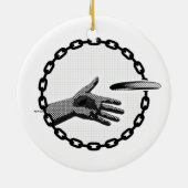 突く手 セラミックオーナメント (裏面)