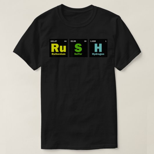 突合せ(RuSH)周期表要素2 Tシャツ (デザイン正面)