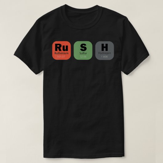 突合せ(RuSH)周期表要素3 Tシャツ (デザイン正面)