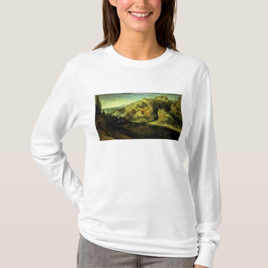 突撃を用いる山の景色、c.1585 tシャツ (正面)