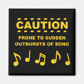 突然の歌の爆発が起こりやすい注意 マグネット (正面)