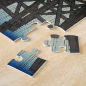 突然の雨,広重突然の雨，広重，浮世絵 ジグソーパズル (側面)