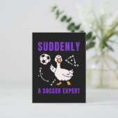 突然サッカーの専門家に インビテーションポストカード (スタンド正面)