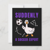 突然サッカーの専門家に サンキューカード (正面)