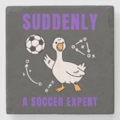 突然サッカーの専門家に ストーンコースター (正面)
