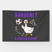 突然サッカーの専門家に 横断幕 (横)
