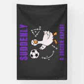 突然サッカーの専門家に 横断幕 (縦)